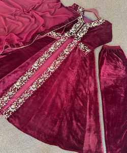 สวยมากและดีไซเนอร์ปาร์ตี้สวมเสื้อเย็บปักถักร้อยสุภาพสตรีอินเดียผู้หญิงเย็บสําเร็จรูปราคาต่ําขายส่งซูราษี - Product Image 5