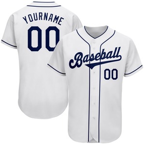Directo Ommiz Industria Auténtica Ropa Deportiva Custom White Navy Authentic Baseball Jersey - Product Image 1