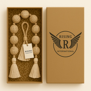 Colgante de Pared Geométrico Islámico Hecho a Mano, Decoración Espiritual, Formas de Madera con Borla, Caja de Regalo, Accesorio de Oración Moderno - Product Image 3