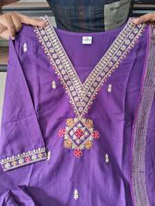 Traje étnico de algodón y Chanderi de calidad de exportación para damas transpirable y ligero para sastrería personalizada disponible para la venta - Product Image 6