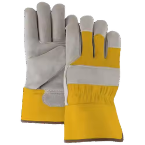 Gants de sécurité en cuir de vachette fendu de qualité supérieure pour la construction du dos en coton robuste et les travaux d'entrepôt - Product Image 3