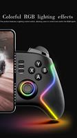 Control Inalámbrico para Juegos Móviles PG-9122 con Bluetooth, Luces RGB, Telescópico, Giroscopio de Seis Ejes, Botones Táctiles y 10 Horas de Duración de Batería