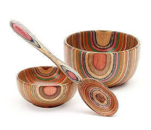 Juego de cucharas para servir juntas de resina de madera de Acacia, juego de cucharas para servir en el hogar del Hotel, restaurante, el mejor juego de cucharas para servir de cuenco de madera - Product Image 4