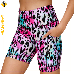 SAMAVIA Short de yoga taille haute personnalisé pour femmes Short de fitness respirant et extensible Fabricant - Product Image 5