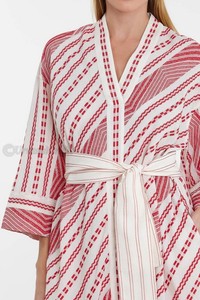 Hot bán gerader weiter schnitt, WEITE 3/4-armel MIT verstellbarem bindeband AM saum, ethno-jacquard-Thiết kế của phụ nữ Dresses - Product Image 2