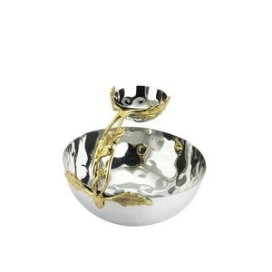 Beautiful Silver and Gold Finishing Stainless Steel Modern Design Large Serving for Home Hotel Restaurant and <b>Party</b> Dinnerware - Product Image 1