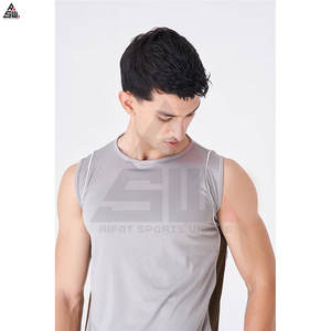 บริการ OEM เสื้อกล้ามผู้ชายคุณภาพสูงสำหรับฤดูร้อน ผลิตจากผ้าฝ้าย/ใยไผ่ ถักทออย่างดี ระบายอากาศได้ดี สวมใส่สบาย คอกลม ไซส์ใหญ่พิเศษ น้ำหนัก 220 กรัม ปรับแต่งได้ - Product Image 3