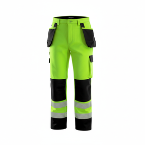 Custom Made CE Certified ANSI Class 3 Waterproof Breathable Safety Pants Reflective Visibility <b>LED</b> Flash Holster Workwear - Product Image 2