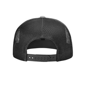 Sombrero de 5 paneles a la moda con logotipo bordado personalizado para hombre, gorra de camionero de malla de gamuza, parche tejido de alta calidad, sombrero deportivo negro Richardson - Product Image 2
