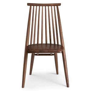 Chaise de salle à manger Debi en bois massif couleur noyer, réglable en hauteur, écologique, design minimaliste pour intérieur, maison, villa - Product Image 1