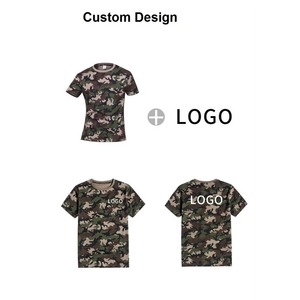 Fábrica al por mayor barato 100% algodón Jersey en blanco Camo impresión camiseta personalizada camiseta camuflaje camiseta para hombres DDP envío - Product Image 5