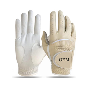 Guantes de golf de ajuste personalizado de primera calidad Cabretta cuero Pu diseño híbrido marca personalizada tallas de hombre colores OEM durabilidad deportes - Product Image 1
