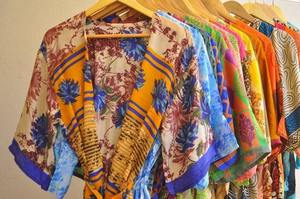 Bata de seda Mangas de kimono, Bata larga de novia, Bata de preparación-Bata por debajo de la rodilla-Bata larga-Bata de manga larga - Product Image 6