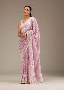 La última blusa étnica de diseño indio Bollywood Georgette Sare, exclusiva, elegante, para fiestas, bodas y festivales, para mujeres y niñas - Product Image 5