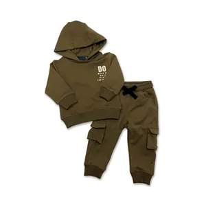 marcmia high quality autumn and winter wholesale baby boys casual long sleeve hooded clothing sets for boys
