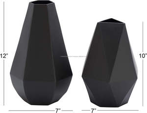 Vases à fleurs hexagonaux décoratifs en métal de haute qualité de la marque MDI, S/2, pour la maison, le jardin, le salon, les mariages, les fêtes - Product Image 6