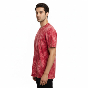 เสื้อยืดคอกลมแขนสั้นสีดำทรงโอเวอร์ไซส์สำหรับผู้ชาย พิมพ์ลายตามสั่ง ผ้าฝ้าย 100% ซักย้อมแบบแอซิดวอช ดีไซน์ขาดๆ ระบายอากาศได้ดี เป็นมิตรต่อสิ่งแวดล้อม - Product Image 6