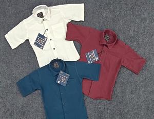 Camisa de manga corta Jacquard de alta calidad para niños Color sólido Punto de secado rápido Directo del fabricante - Product Image 1