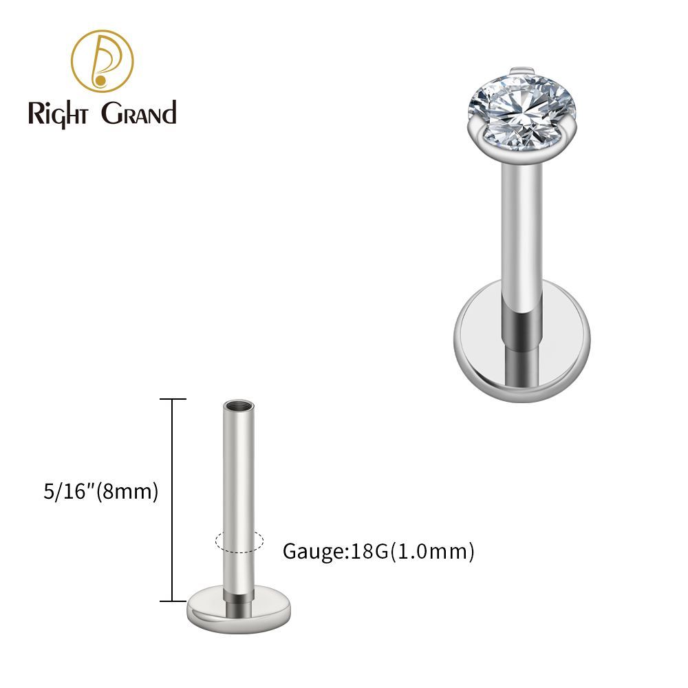 Titanio naturale/chiaro CZ