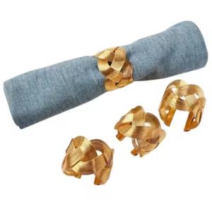 Gold Metal Napkin <b>Rings</b> Unique Floral Butterfly Design Table Holders <b>for</b> Weddings Holidays Parties Decorative Napkin Holders - Product Image 4