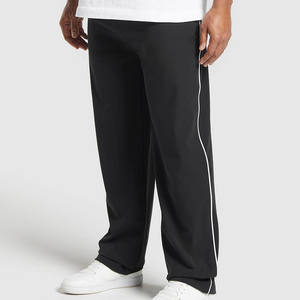 Pantalon de jogging pour homme de haute qualité, noir, coupe régulière, séchage rapide, lavé, respirant, style ample, jambe droite, poche, 2026 BY BS - Product Image 3