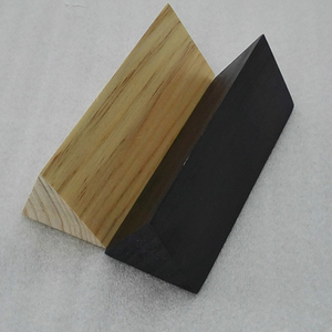 Targhette in Legno Bifacciali, Porta Nome da Scrivania in Pino per Ufficio, Blocco Triangolare per Segnaletica in Aula - Product Image 3