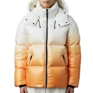 Vente en gros Veste matelassée d'hiver pour hommes Support imperméable et coupe-vent Capuche en polyester imprimé Logo personnalisé Tissu tissé High Street - Product Image 5