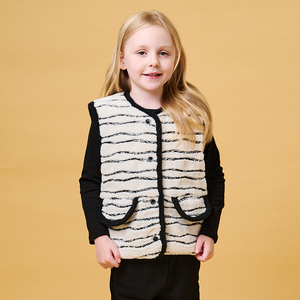CONTIKIDS WJC188 ZebraFurVEST Unisex Zebra Patten Chaqueta de invierno para niños Niñas Chaleco y chaleco - Product Image 1
