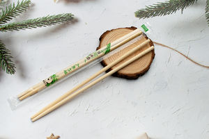 Palillos redondos de 19,5 cm de largo, palillos dobles, palillos desechables de bambú para restaurantes - Product Image 5