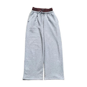 Pantalones Deportivos Casuales para Hombre, de Pierna Ancha, Ecológicos, Transpirables, de Felpa Francesa, con Doble Cintura, Corte Recto y Acampanado, Ajuste Holgado - Product Image 1