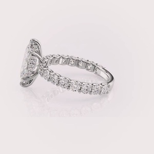 IGI Certified Marquise Cut Lab Grown Diamond Engagement & Wedding <b>Ring</b> Solid 925 Sterling Silver Bridal <b>Ring</b> - Product Image 4