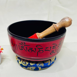 Cuenco tibetano de Buda metálico de alta calidad para meditación de Yoga y cuenco de bronce curativo con sonido con color personalizado - Product Image 6