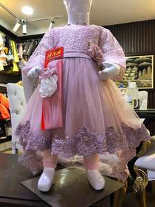 ชุดเดรสไก่สำหรับเด็กคอลเลคชั่นใหม่ชุดเดรสปาร์ตี้ผ้าตาข่ายลายดอกไม้ลายดอกไม้สำหรับฤดูใบไม้ผลิที่เหมาะกับเด็กผู้หญิงอายุ - Product Image 4