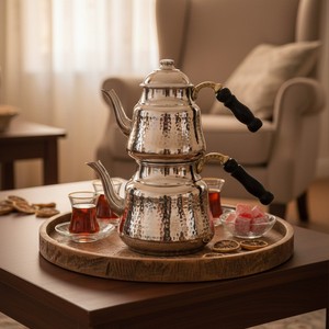 Tetera de Cobre Anatolia de Diseño Vintage, Capacidad de 600ml/1000ml, Asa de Metal para Servir/Beber Agua, Ideal para Restaurantes, Hoteles y Regalos - Product Image 6