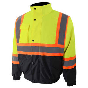 Vêtements de travail haute visibilité de classe 3 personnalisés, veste bomber réfléchissante de sécurité d'hiver, imperméable, microfibre antibactérienne, jeans haute visibilité - Product Image 3