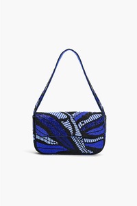 Sac à bandoulière en perles multicolores de style moderne pour femmes, fabriqué à la main, design avant-gardiste, chaînes luxueuses, dame élégante - Product Image 2