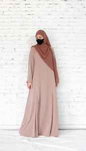 Élégant modeste brodé à la main Zardozi paillettes à manches longues anti-boulochage femmes cher Abayas formel traditionnel dubaï - Product Image 2