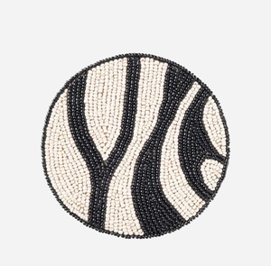 Handmade Seed Beads Embroidery <b>Coaster</b> Colorful Design Stylish <b>Beaded</b> Embroidery <b>Coaster</b> With Seed Beads Pattern - Product Image 5