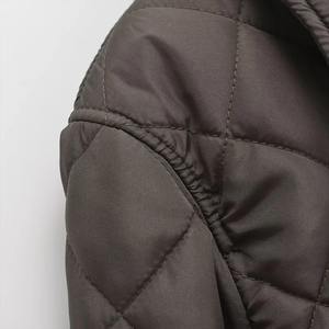 Chaqueta Acolchada de Longitud Media para Mujer, Otoño Invierno, Nueva, Vintage, Tejida, Transpirable, Ecológica, Impermeable, Cortavientos, con Botones a Presión - Product Image 3