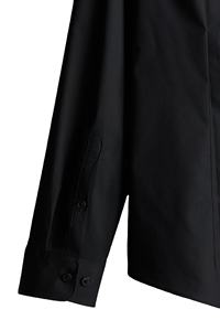 Chemise unie à manches longues et à col boutonné de marque personnalisée de haute qualité pour hommes, vêtements d'été à imprimé de poche en polyester facile à repasser - Product Image 3