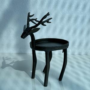 Bougeoir de Noël, bougeoir en fer moulé en forme de cerf européen, décoration de bougeoir, décorations de Noël, cadeaux de Noël - Product Image 2