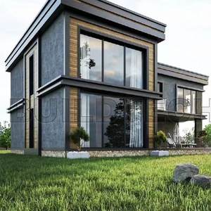 Villa Moderna de 2 Pisos <span class=keywords><strong>con</strong></span> Estructura de Acero, Casa de Retiro Elegante de 3 Dormitorios, Casa de Paneles de Hormigón <span class=keywords><strong>con</strong></span> <span class=keywords><strong>Piscina</strong></span> Privada y Balcón - Product Image 1