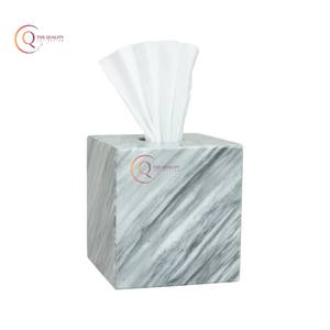 Caja de pañuelos de mármol impresa personalizada al por mayor, diseño moderno, línea dorada para el hogar, hotel, oficina, decoración de bodas, precio barato - Product Image 5