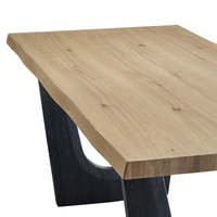 Ensemble de salle à manger de luxe moderne en teck massif noir profond et rotin, durable, 4 pièces, pour villa, hôtel, cuisine