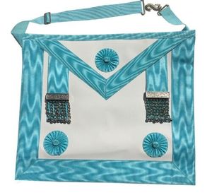 Delantal de cuero Masonic Regalia de alta calidad Craft Master Mason MM Oversleeve-Delantal de cuero de calidad MA003 - Product Image 3