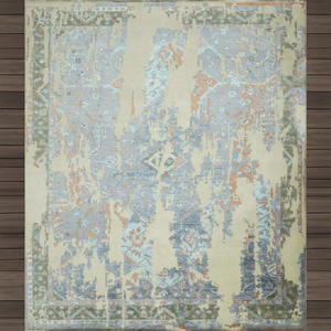 Alfombra persa de seda de bambú de lana anudada a mano grande personalizable alfombra moderna para puerta para sala de estar dormitorio decoración del hogar hecha a mano - Product Image 2