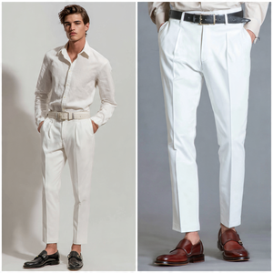 <b>Men</b> Leather Pants Customized <b>White</b> Fashionable Leather Pant <b>Men's</b> Button Down Cycling Leather Pants <b>Mens</b> - Product Image 4