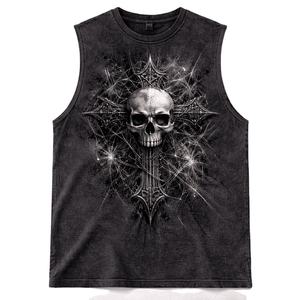 Camiseta sin mangas de spandex/poliéster para hombre, informal, transpirable, de secado rápido, antipilling, para uso diario en verano, gimnasio, entrenamiento, fitness, holgada - Product Image 1