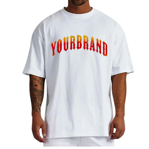 T-shirt en microfibre de haute qualité pour hommes personnalisé surdimensionné Boxy Fit col arrondi en gros vente chaude motif d'impression tissu tissé - Product Image 4