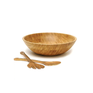 Bol en bambou naturel durable de vente chaude fruits et salades en bois écologiques servant des bols de qualité supérieure à un prix raisonnable - Product Image 1